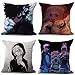 My Hero Academia MHA Dabi Lot de 4 housses de coussin carrées en velours peluche Toga 45,7 x 45,7 cm (B)