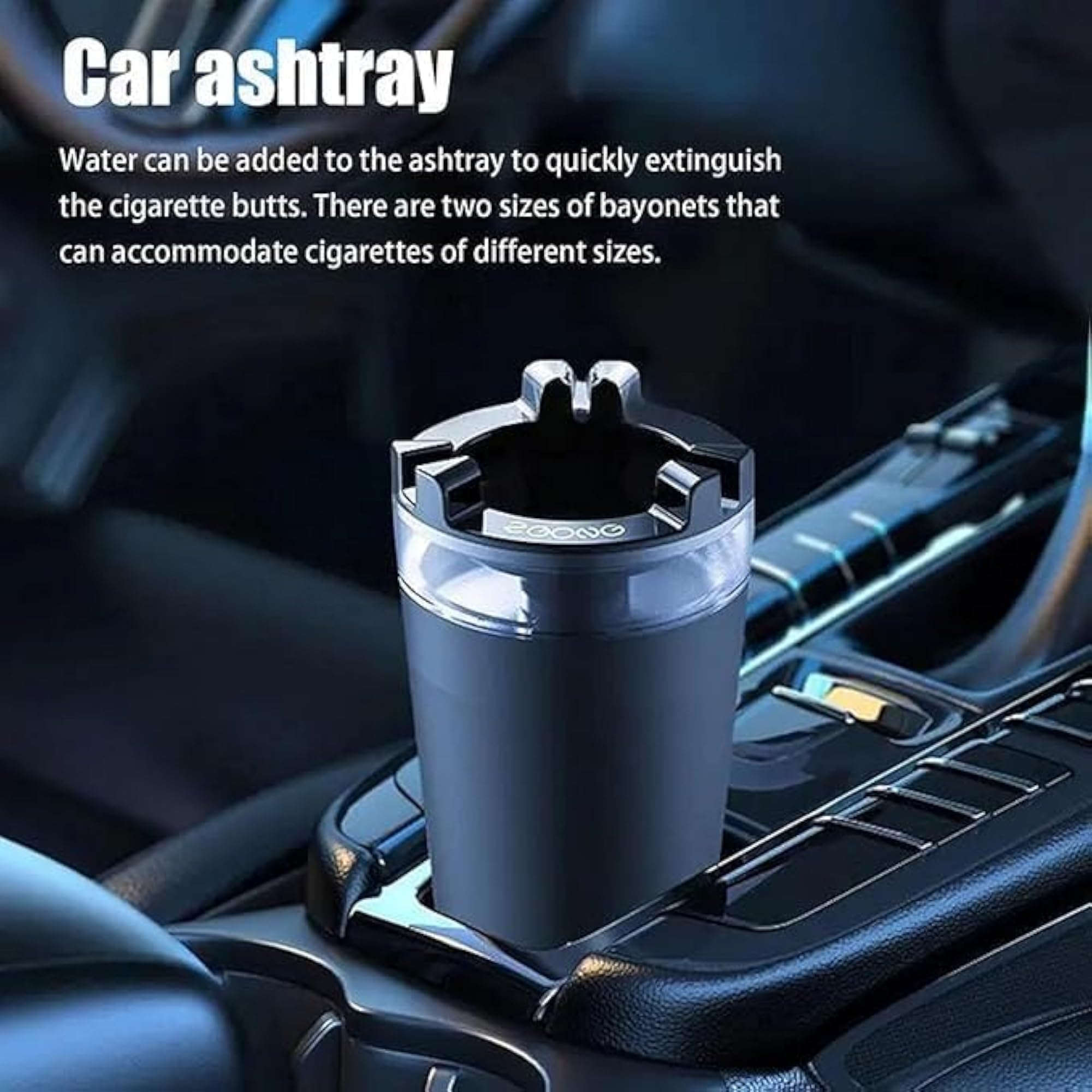 Car Ashtray With Water Tank Smell Proof