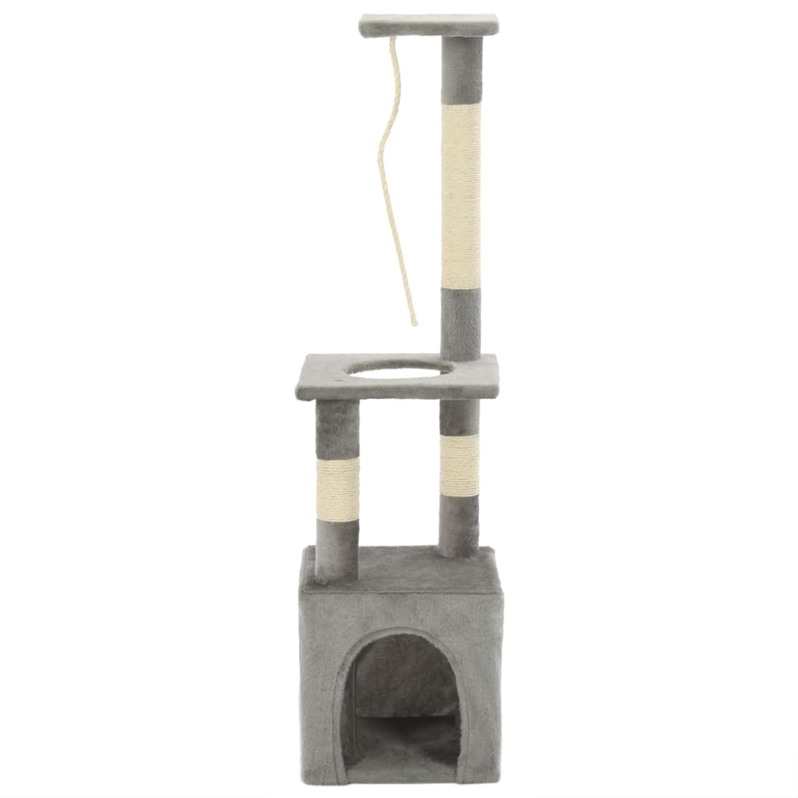 ShGaxin Rascador para Gatos con Postes rascadores de sisal, Arbol para Gatos, Gatos Accesorios, Arranhador para Gatos, Arbol Rascador Gatos, 109 cm Gris