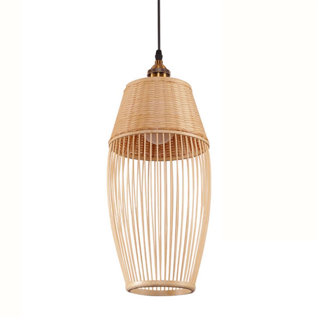 Nowoczesna lampa sufitowa E27 Abażur Sypialnia Minimalistyczna 1 Lampa Wisząca Bambusowa Tkanina Stół Jadalnia Stolik Nocny Kawiarnia Przedszkole Lampa Przemysłowa Lampa Sufitowa
