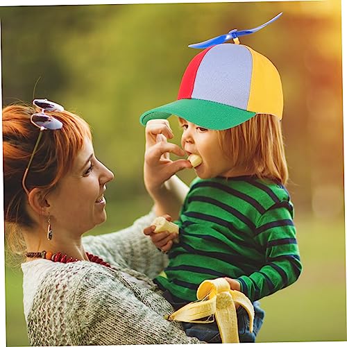FRCOLOR Summer Cap Bamboo Dragonfly Design Adjustable Boys and Girls Baseball Hat Outdoor Sun Hat Multi4