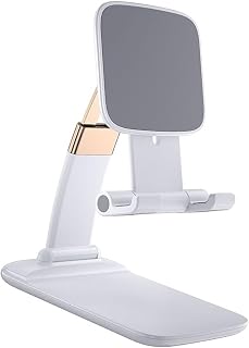 YUNGLOO Soporte plegable para teléfono con múltiples ángulos, ergonómico, ajustable, multifuncional, para escritorio, color negro mate para tabletas