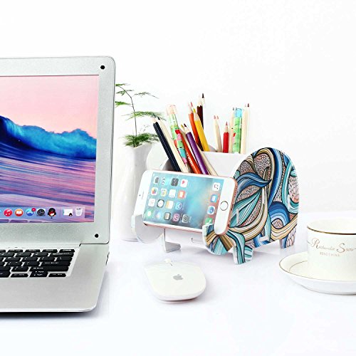 Coolbros Elephant Pencil Holder With Phone Holder Desk Organizer Desktop Pen Pencil Mobile Phone Bracket Stand Storage Pot Holder Container Stationery Box Organizer (Indian Elephan) #TOP1