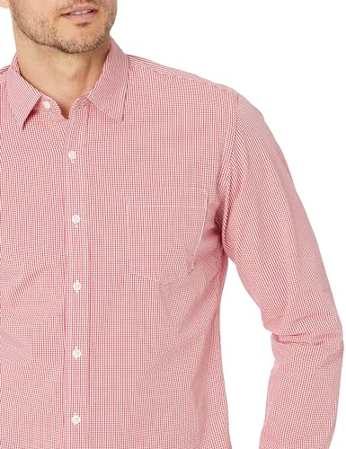 Image of Amazon Essentials Men's Regular-Fit Long-Sleeve Casual Poplin Shirt, Button Front, Business Casual, Collared