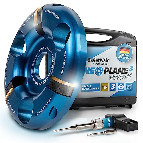 Qualité allemande Bayerwald Werkzeuge NeoPlane - Disque de fraisage pour bois - Pour meuleuse d'angle - Carving avec vue dégagée - Dents interchangeables...