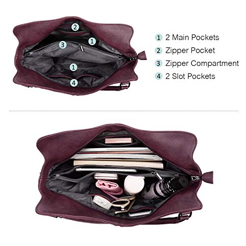 Image of Tote Bag for Women PU Leather Shoulder Bags Fashion Hobo Bags Large Purse and Handbags with Adjustable Shoulder Strap