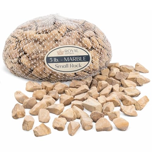 Royal Imports River Rocks, Aquarium Gravel – Marble 0.5"-0.75" - 5 lbs
