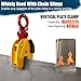 Vertical Plate Lifting Clamp,2200lbs Capacity Heavy Duty Steel Plate Clamp 1T with 0.8 Inch Jaw Opening, Industrial Lifting Clamp for Sheet Metal and Steel Plate Handling