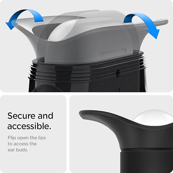 Spigen AirPods 3 ile Uyumlu Kılıf Slim Armor IP Çift Katmanlı Zırh Koruma Siyah Kapak - ASD01990 (Spigen TR Garantili)