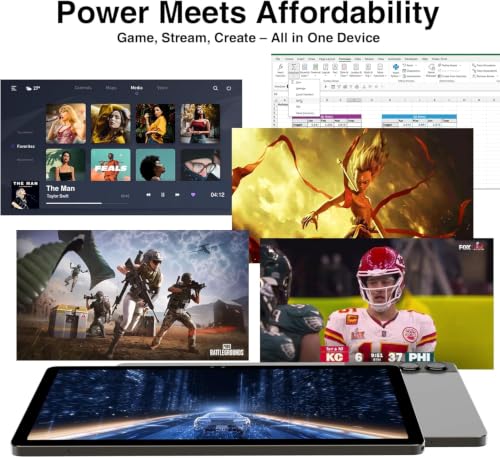 Image of 2026 11 inch Android Tablet with Gemini AI, 2-in-1 Tablet with Keyboard and Pen, 18GB RAM 128GB ROM 1TB Expand, 2K Display Octa-Core, 13MP Camera 9000mAh Battery, GPS Face ID, Quad Speakers