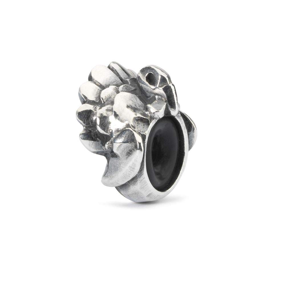 Trollbeads Espaceur Argent Feuille TAGBE-20166 – Perle Séparateur Pour Bracelet Charms, Collection Printemps 2017, Design Élégant Mûrier