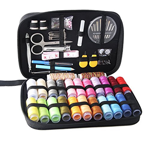 Sewing Kit with 24 Spools of Thread and Complete Sewing Accessories for Beginners Travelers Emergency Indoor and Outdoor