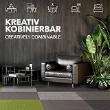 casa pura Designerskie płytki dywanowe Moskwa, 50 x 50 cm, samonośne – wytrzymały dywan wykładzina podłogowa z wysokiej jakości runem pętelkowym – antystatyczne z bitumicznym grzbietem (antracytowe, 1