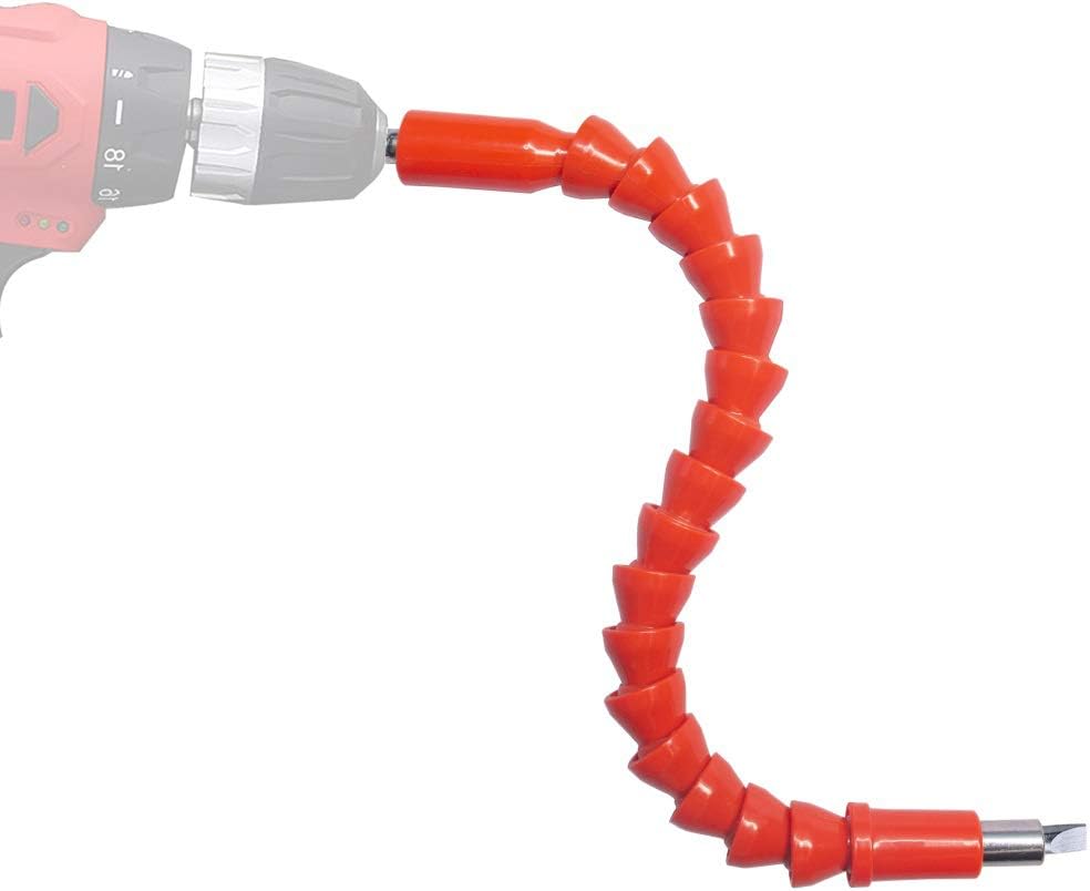 Enhanced Edition Flexible Extension Magnetic Screwdriver Extention Hex Shaft Screw Power Drill Connection Tip 11.8'' Flex Adapter W/Extend Drive Quick Connect Adaptor Size Hexagon 1/4 ''