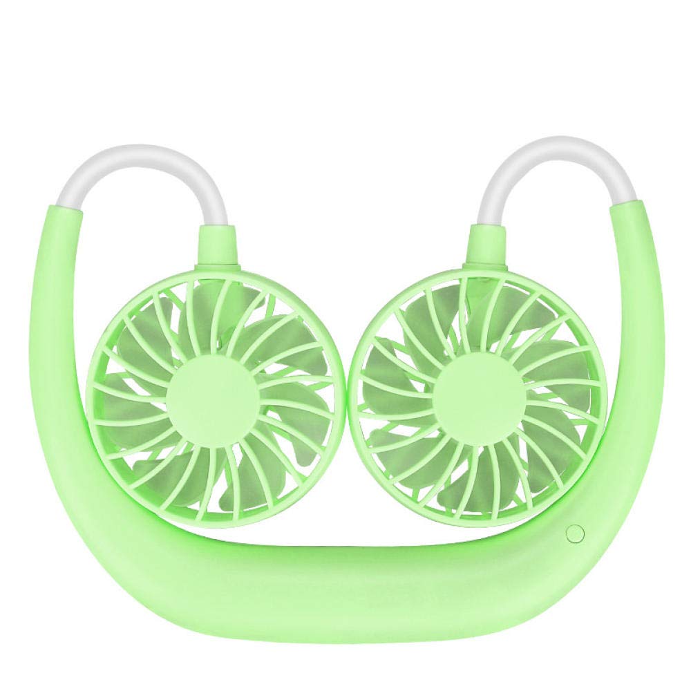 Hanging Bladeless Fan, Micro USB Portable Neck Fan, Multicolor(Verde)