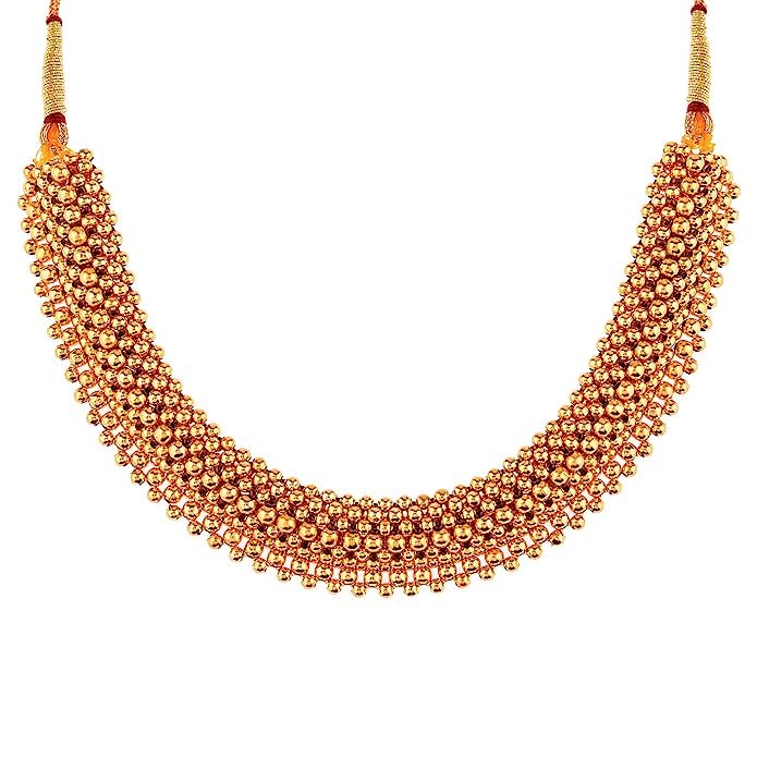 See full amazon price history chart for Aarti Traditional Maharashtrian jewellerys Moti Pearl Broad Gold beads Kolhapuri saaj choker Thushi Mangalsutra Pendant Necklace for Women girls Set Latest Aarti Traditional Maharashtrian jewellerys Moti Pearl Broad Gold beads Kolhapuri saaj choker Thushi Mangalsutra Pendant Necklace for Women girls Set Latest (B0CCDZ1HMV) Amazon Price History, Amazon Price Tracker