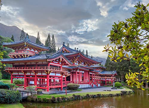 Noah Jigsaw Puzzle Byodo-in Temple at The Valley of The Temples (Oahu, Hawaii) 1000 Pieces - Used condition - Image 2