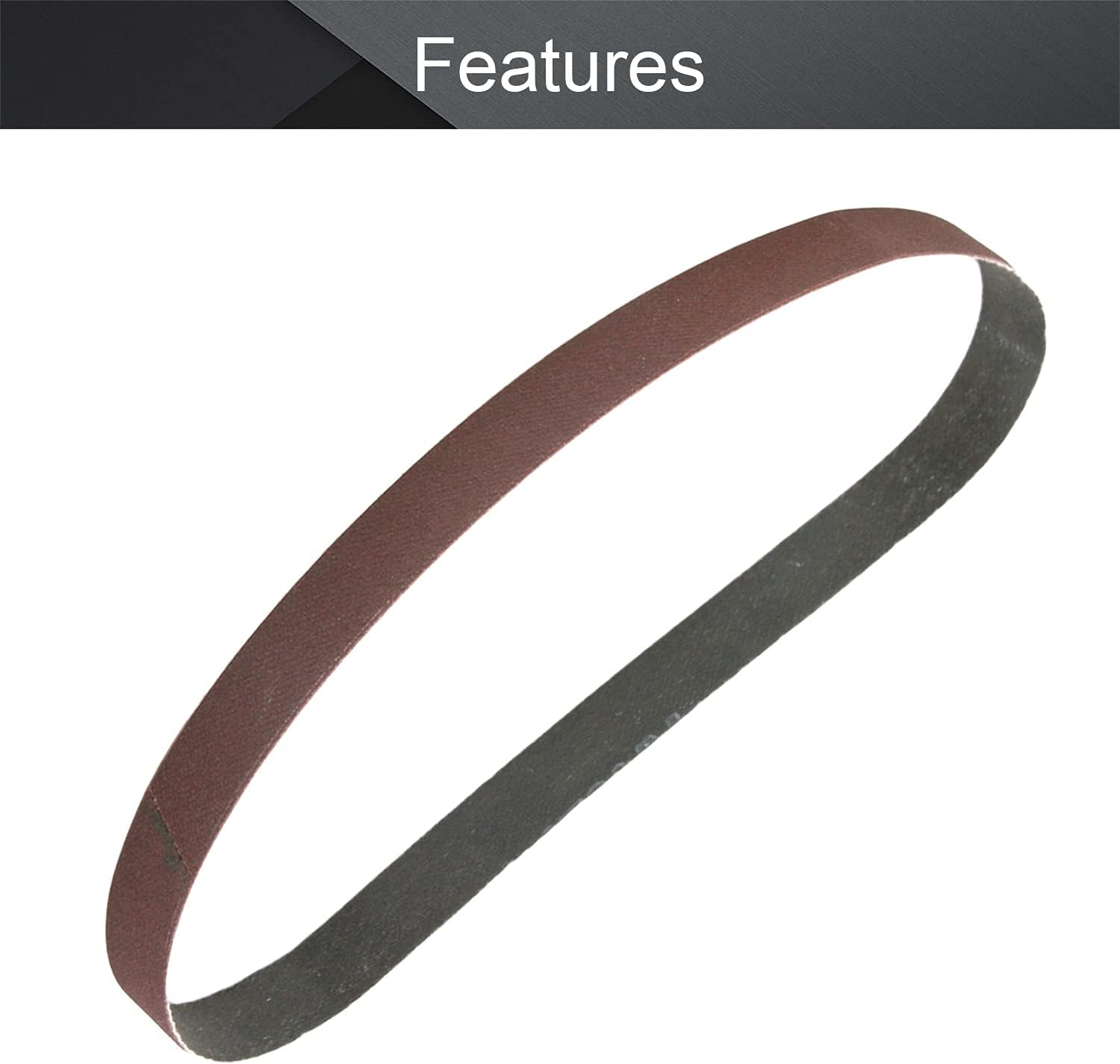 Utoolmart 0.5-Inch x 18-Inch 320 Grit Sanding Belt Aluminum Oxide Sandpaper Belts for Portable Strip Sander Wood Finishing Metal Drywall Polishing Sharpening Abrasive Paper 10pcs