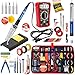 Soldering Iron Kit - Soldering Iron 60 W Adjustable Temperature, Digital Multimeter, Wire Cutter, Stand,Soldering Iron Tip Set, Desoldering Pump, Solder Wick, Tweezers, Rosin, Wire - [110 V, US Plug]