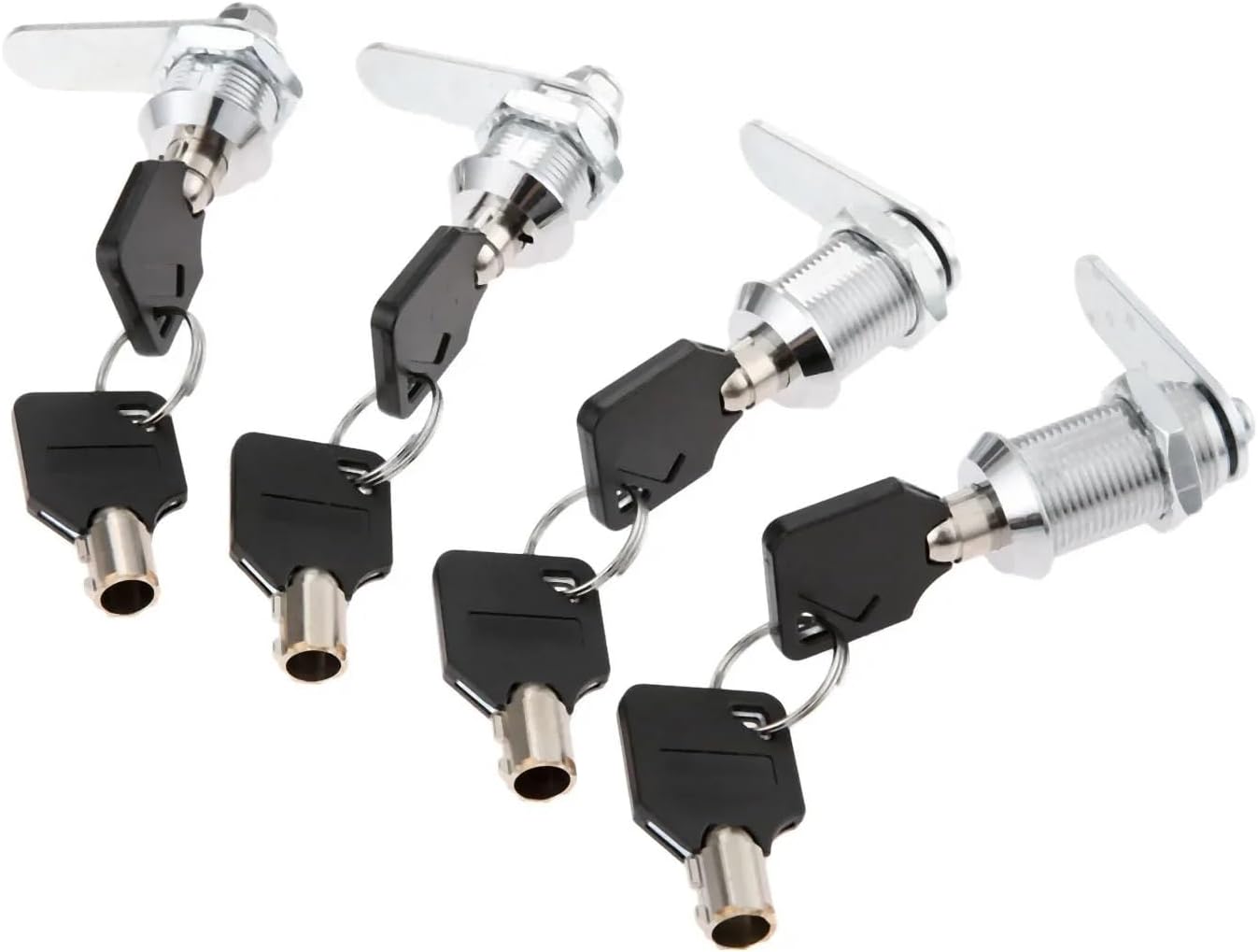 1Set Drawer Tubular Cam Lock +Locking Plate Furniture Hardware 16/20/25/30mm with Alike Keys(16mm)