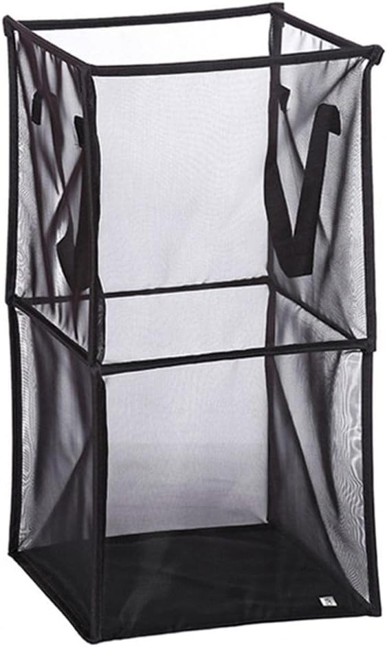 Mesh Laundry Basket, Laundry Bags Mesh Wash Bags, Foldable Pop-Up Mesh Hamper with Carry Handles, Foldable Lightweight Basket for Washing (B)