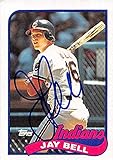 Sports Memorabilia Autograph Warehouse 246258 Jay Bell Autographed Baseball Card - Cleveland Indians 1989 Topps - No. 144
