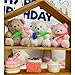 YJUBAOA 12 Pieces Mini Teddy Bear Bulk,4 inch Small Stuffed Animal Toy, Soft Plush Mini Teddy Bears for DIY Keychain Baby Shower Party Favors Graduation Keychain Bag Charm Supplies (Pink+Brown+White)