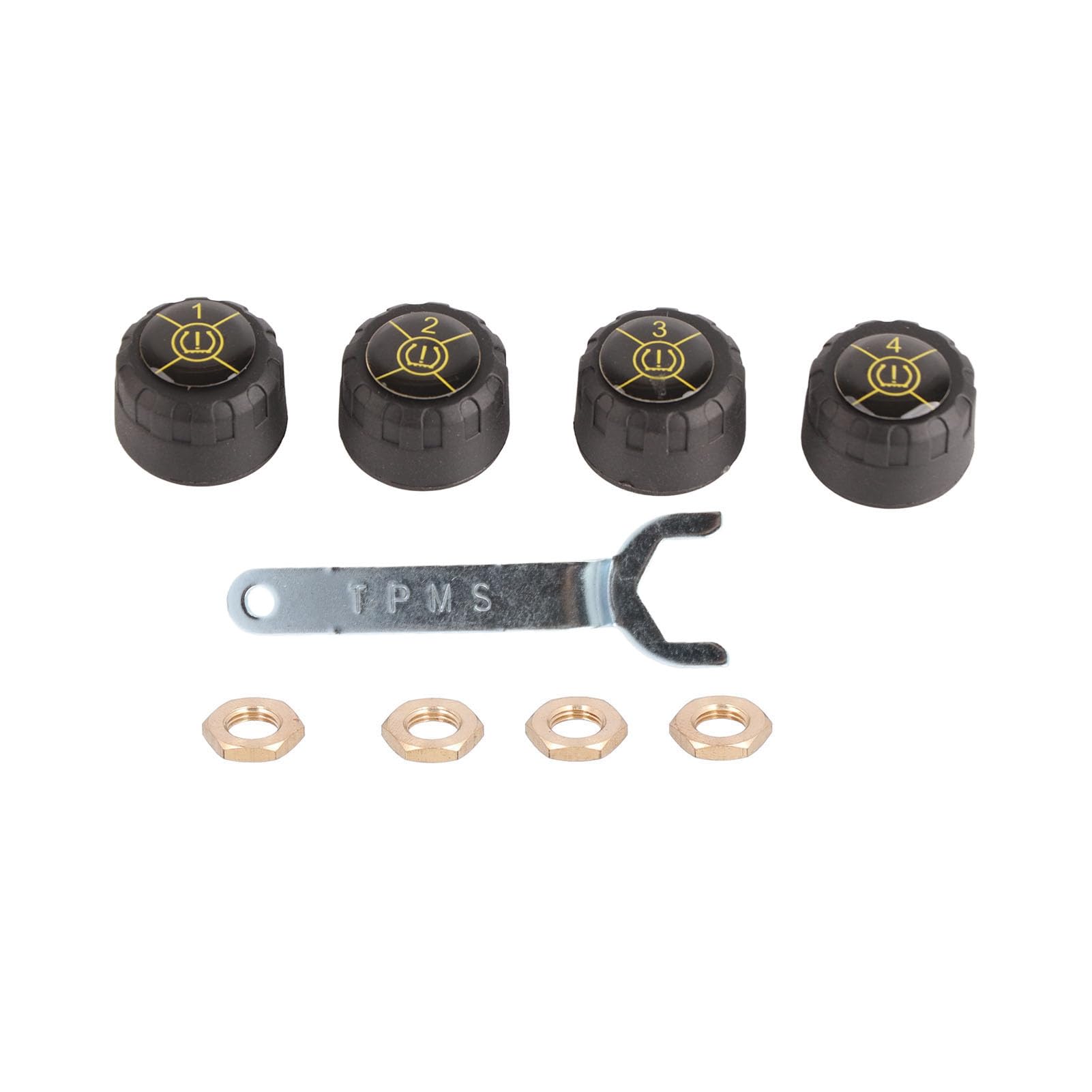 Kit Monitoraggio Pressione Pneumatici Bluetooth 5.0 Sensore Pressione Pneumatici Monitoraggio in Tempo Reale IP67 Impermeabile con Sensori Esterni Viti di Fissaggio Chiave di