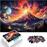 Puzzle per psichedelismo colorato dei vulcani cosmici Puzzle 1000 pezzi per adulti puzzle in legno fai da te giocattoli (50x75 cm)