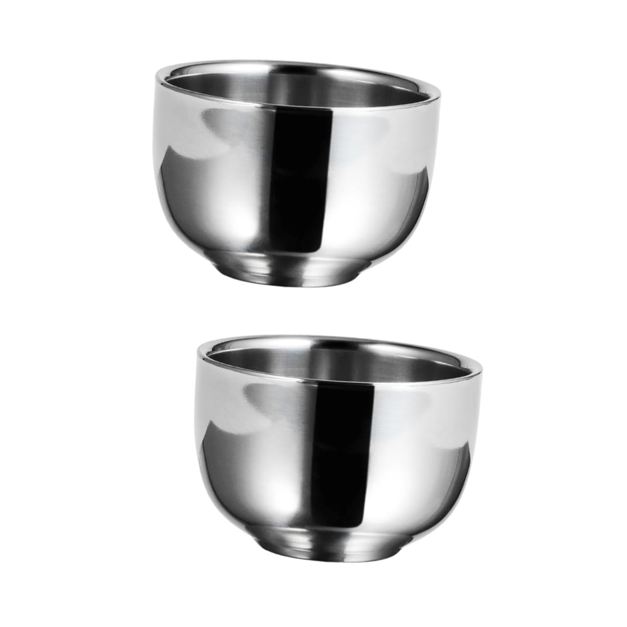 Didiseaon 2 Pcs Practical Shaving Bowl for Men Rustproof Stainless Steel Travel-friendly