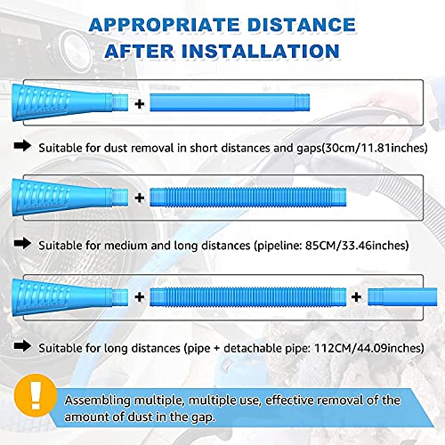 Dryer Lint Vacuum Attachments Lint Remover for Dryer Vent Cleaner Kit Dryer Vent Hose Brush Lint Trap for Deep Cleaning Fire Prevention Blue - Thumbnail 4