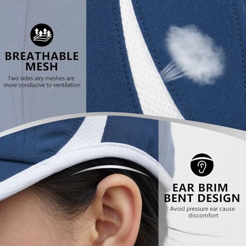 GADIEMKENSD Performance Running Hat, Stretchy Fabric with Vented Mesh Cap for Outdoor Workouts - Afbeelding 4
