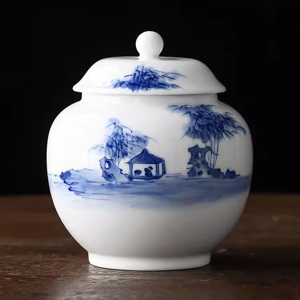 LAPADULA Pojemnik na herbatę ceramiczny słoik na herbatę domowy pu'er luźna herbata czarna herbata zamknięty mały słoik na herbatę, kawę, cukier, orzechy słoik do przechowywania herbaty