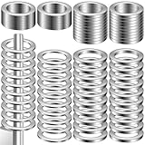 HJZHII 80 Stück Fitschenringe Zimmertüren, 1mm & 2mm Unterlegscheiben Türscharnier Silber Edelstahl Beilagscheiben Sortiment für Standard Zimmertüren Montageringe