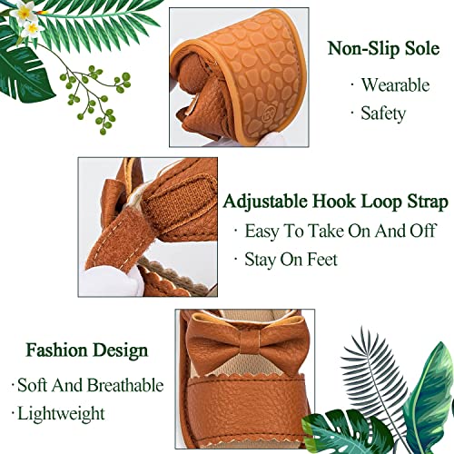 Babelvit Infant Baby Girl Boy Sandals Comfort Premium Summer Outdoor Casual Beach Shoes With Flower Bowknot Anti Slip Rubber Sole Newborn Toddler Prewalker First Walking Shoes #TOP5