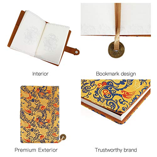 Carnet de notes en brocart chinois idée cadeau soie unique - 6