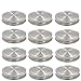 Stainless Steel Mason Jar Lids, Storage Caps with Silicone Seals for Wide Mouth Size Jars, Polished Surface, Reusable and Leak Proof, Pack of 12