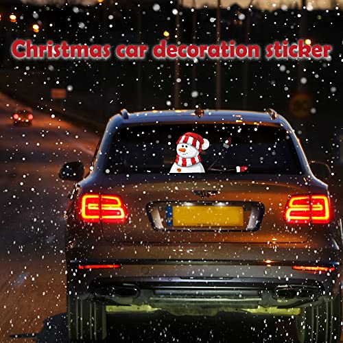 Christmas Rear Wiper Stickers,Christmas Decor Rear Wiper Decal Funny Christmas Decor Vinyl Decals Waterproof Rear Window Wiper Decor Vehicle Decal For Suv Car Window Decals (B) #TOP6