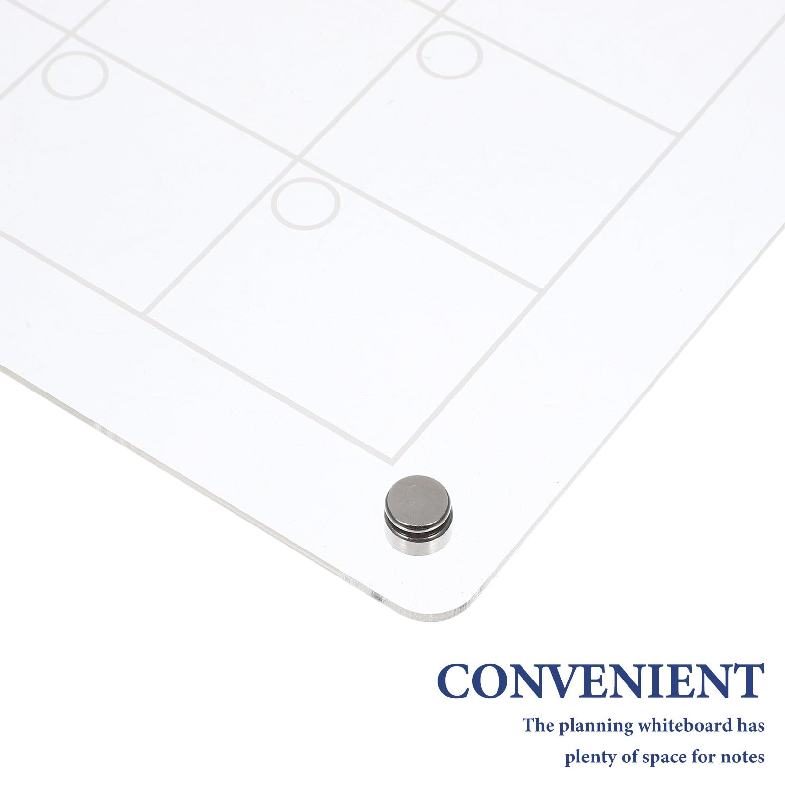 Magnetische Wochenplanertafel aus Acryl Silber mit Stift