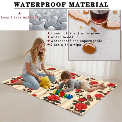 Tapis de salon antidérapant moderne 140x200cm résistant et lavable