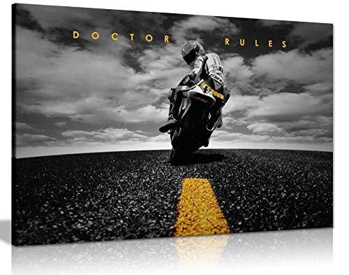 Panther Print Rossi Canvas Print Yamaha MotoGP Poster Large 30x20 Inches A1 by