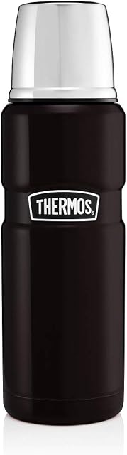 Thermos 190755 Stainless King Flask, Matt Black, 470 ml
