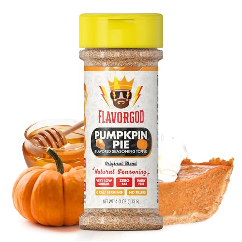 The Original Pumpkin Pie Spice Topper Seasoning Mix by Flavor God - Premium All Natural & Healthy Spice Blend for Donuts & Smoothies - Kosher, Low Sodium, Dairy-Free, Vegan & Keto Friendly - Great Flavor Spices and Seasoning Gift