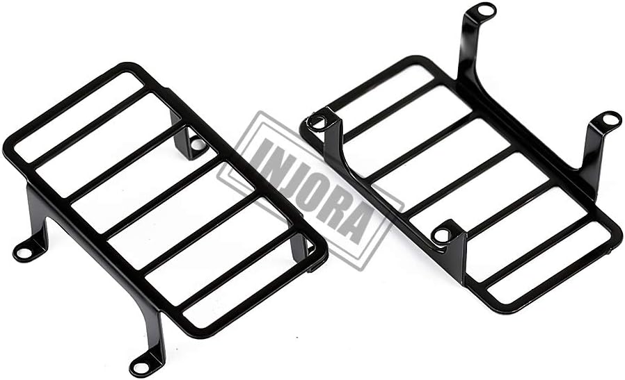 INJORA RC Light Grilles 6pcs RC Light Guard Grille Light Covers Headlight Cover for 1:10 RC Crawler TRX4 G500 TRX6 G63
