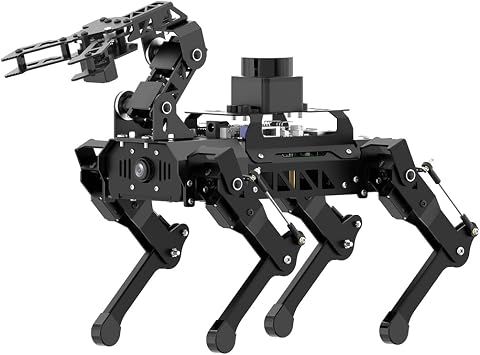 PuppyPi Robot Dog with ChatGPT Large AI Models AI Embodied Intelligence ROS Robotic Dog Vision Scene Voice Understanding SLAM Mapping Navigation Bionic Quadruped Robot, Ultimate Kit & RaspberryPi5 4GB