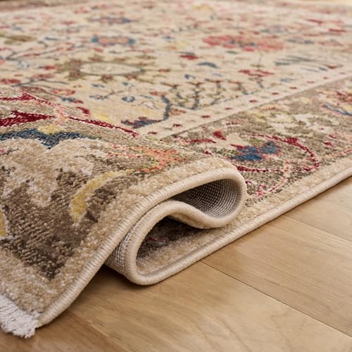 Tapete corredor SAFAVIEH Kashan 2'6" x 6' beige y topo miniatura 6