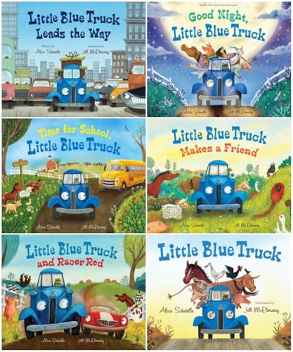 Little Blue Truck Series 6-Book Collection Set - Little Blue Truck; Little Blue Truck Leads the Way; Good Night, Little Blue Truck; Time for School, Little Blue Truck; Little Blue Truck Makes a Friend; Little Blue Truck and Racer Red