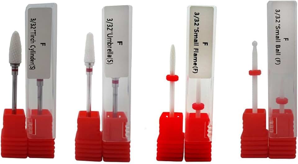 Kit 4un Brocas Cerâmica Unhas Polygel Manicure Profissional (Kit 4002)