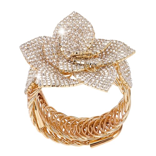 Bracelet réglable en alliage et strass fleur cadeau idéal