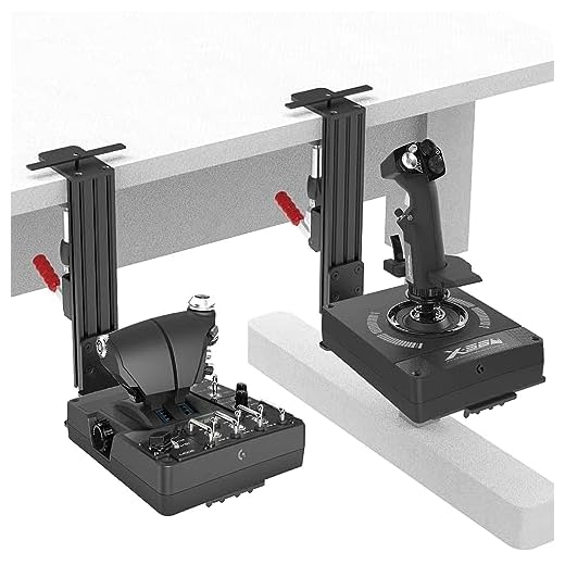 2 Set Tischhalterung für Flug Sim Spiel Joystick, Drossel, Hotas System Kompatibel mit Logitech X56, X52, Kompatibel mit Thrustmaster T-Flight Hotas/T.16000M/TCA/Warthog 10C&Throttle/Winwing Orion 1&2